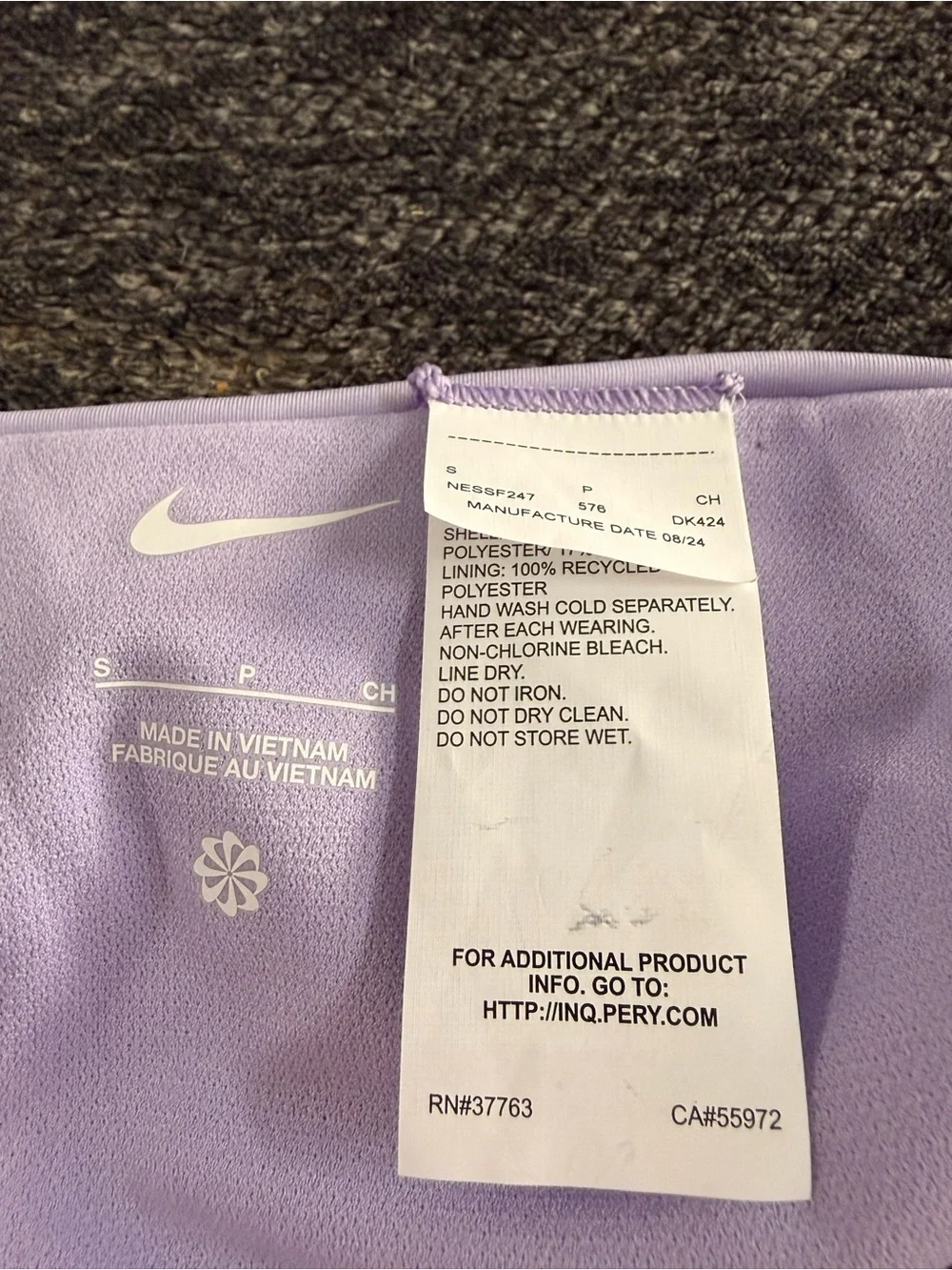 Nike Swim Bikini Bottoms in Light Lavender